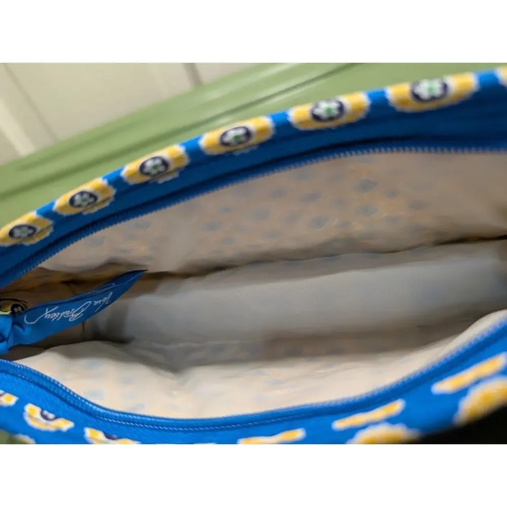Vera Bradley Riviera Blue Small Bow Zip Cosmetic Bag Retired 2008